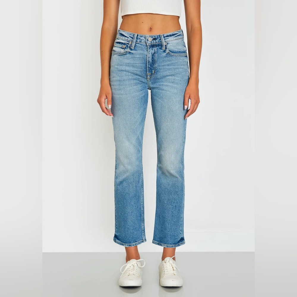 NOEND Denim Farrah High Rise Kick Flare Jeans In Skokie Wash